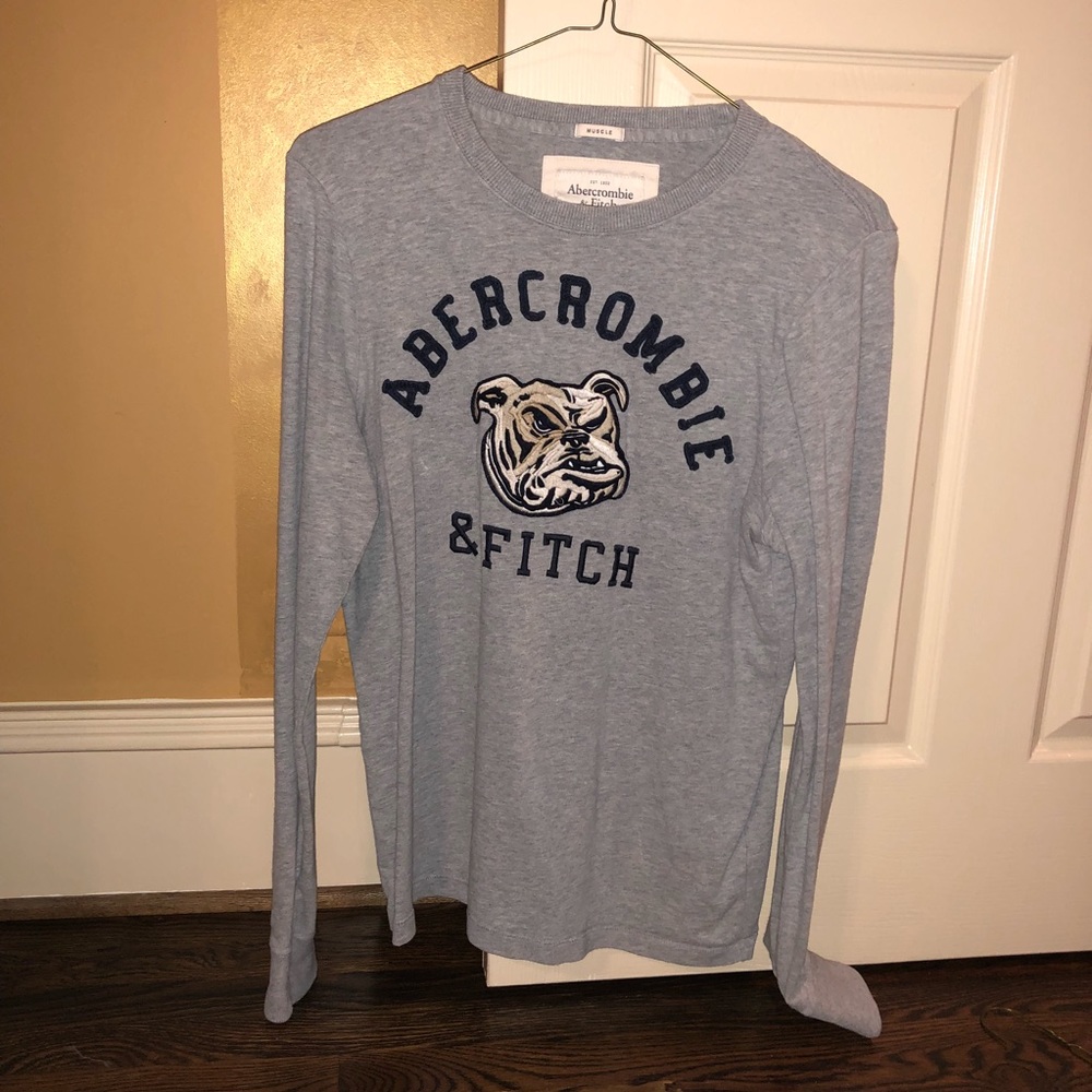Abercrombie & Fitch Long Sleeve Grey Shirt